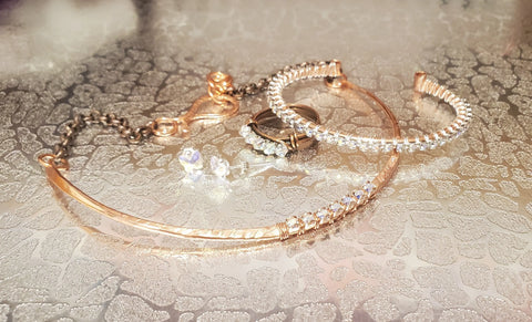 Handmade 7-Year Anniversary Copper Crystal Choker 4-Piece Set Alexa Martha Designs  Jewelry Set