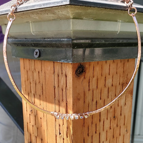 Handmade 7-Year Anniversary Copper Crystal Choker 4-Piece Set Alexa Martha Designs  Jewelry Set