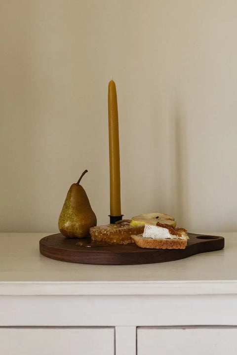 Handmade 8 or 11 Inch Beeswax Taper Candles Set of Two – Organic Cotton Wick | Made in USA Natural Home Decor Millstream Home  Candle