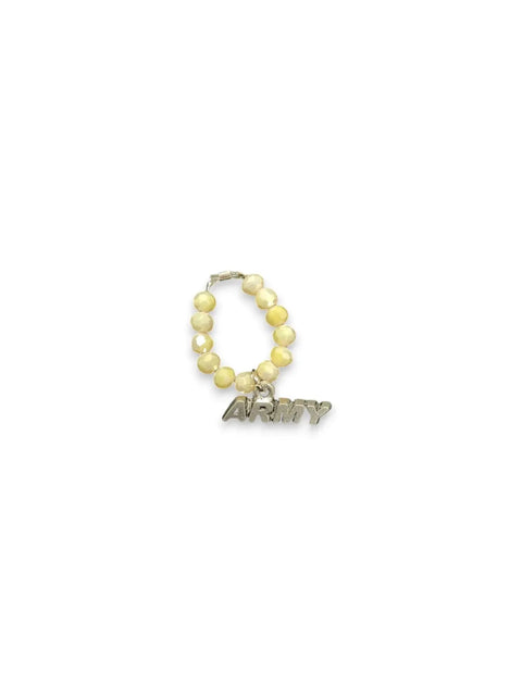 Handmade Beaded Stretch Ring with Star Charm – Adjustable Gemstone Jewelry | Made in USA by Michelle Marie Boutique Michelle Marie Boutique  Ring