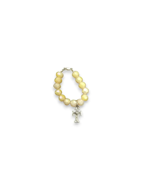Handmade Beaded Stretch Ring with Star Charm – Adjustable Gemstone Jewelry | Made in USA by Michelle Marie Boutique Michelle Marie Boutique  Ring