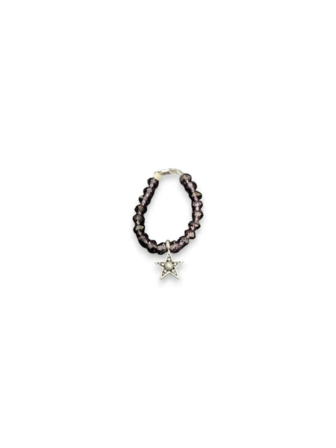 Handmade Beaded Stretch Ring with Star Charm – Adjustable Gemstone Jewelry | Made in USA by Michelle Marie Boutique Michelle Marie Boutique  Ring