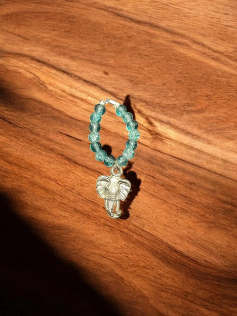 Handmade Beaded Stretch Ring with Star Charm – Adjustable Gemstone Jewelry | Made in USA by Michelle Marie Boutique Michelle Marie Boutique  Ring