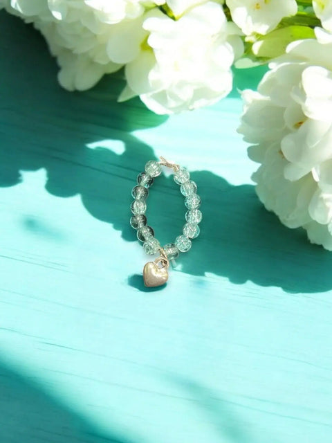 Handmade Beaded Stretch Ring with Star Charm – Adjustable Gemstone Jewelry | Made in USA by Michelle Marie Boutique Michelle Marie Boutique  Ring
