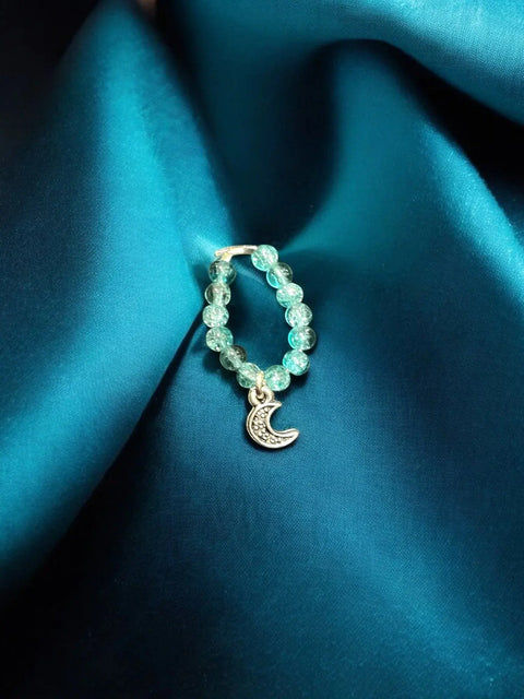 Handmade Beaded Stretch Ring with Star Charm – Adjustable Gemstone Jewelry | Made in USA by Michelle Marie Boutique Michelle Marie Boutique  Ring
