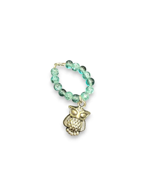 Handmade Beaded Stretch Ring with Star Charm – Adjustable Gemstone Jewelry | Made in USA by Michelle Marie Boutique Michelle Marie Boutique  Ring