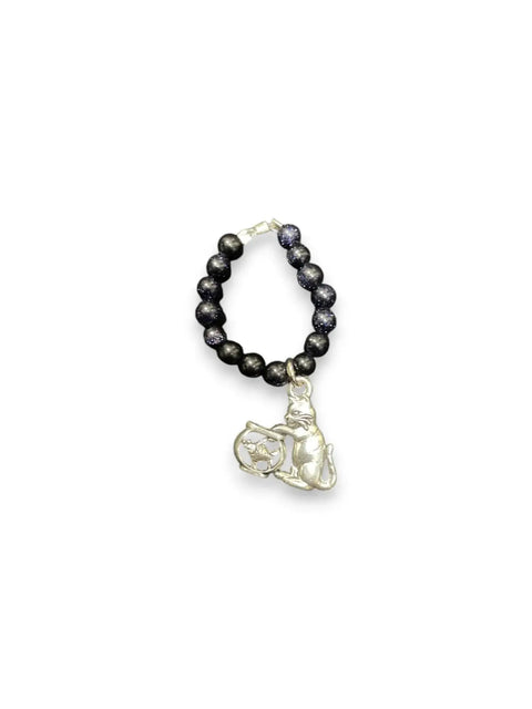 Handmade Beaded Stretch Ring with Star Charm – Adjustable Gemstone Jewelry | Made in USA by Michelle Marie Boutique Michelle Marie Boutique  Ring