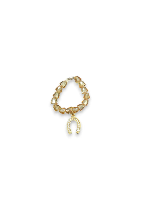 Handmade Beaded Stretch Ring with Star Charm – Adjustable Gemstone Jewelry | Made in USA by Michelle Marie Boutique Michelle Marie Boutique  Ring