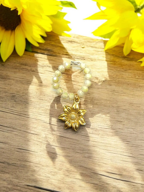 Handmade Beaded Stretch Ring with Star Charm – Adjustable Gemstone Jewelry | Made in USA by Michelle Marie Boutique Michelle Marie Boutique  Ring