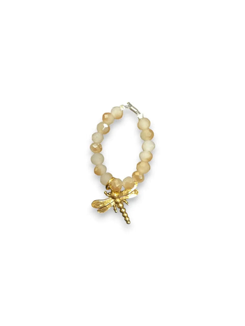 Handmade Beaded Stretch Ring with Star Charm – Adjustable Gemstone Jewelry | Made in USA by Michelle Marie Boutique Michelle Marie Boutique  Ring