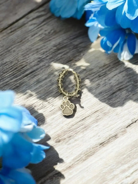 Handmade Beaded Stretch Ring with Star Charm – Adjustable Gemstone Jewelry | Made in USA by Michelle Marie Boutique Michelle Marie Boutique  Ring