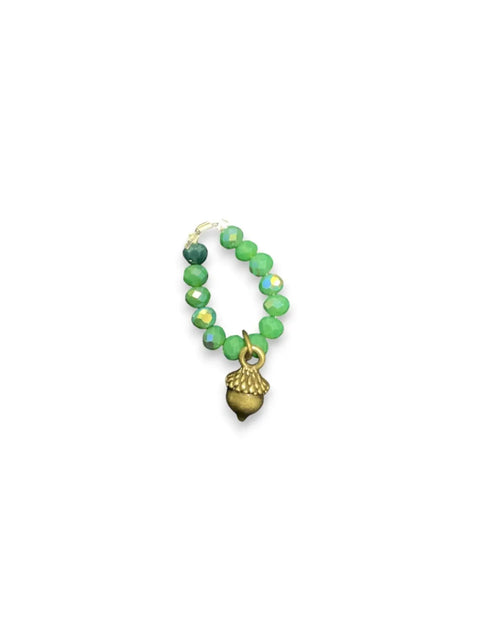 Handmade Beaded Stretch Ring with Star Charm – Adjustable Gemstone Jewelry | Made in USA by Michelle Marie Boutique Michelle Marie Boutique  Ring