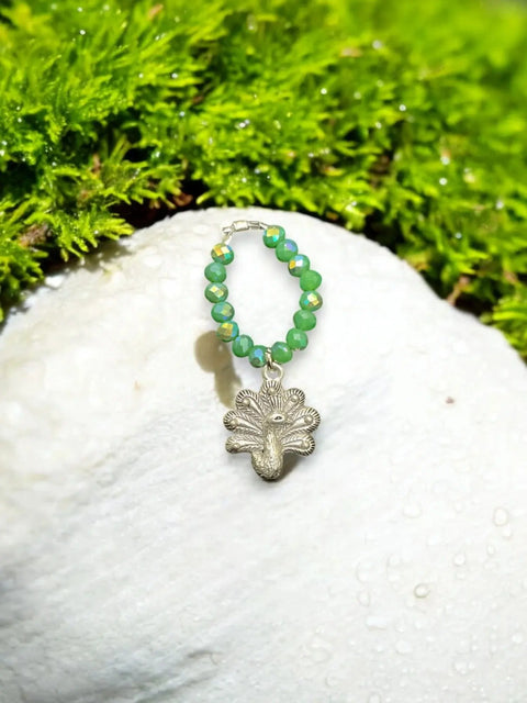 Handmade Beaded Stretch Ring with Star Charm – Adjustable Gemstone Jewelry | Made in USA by Michelle Marie Boutique Michelle Marie Boutique  Ring