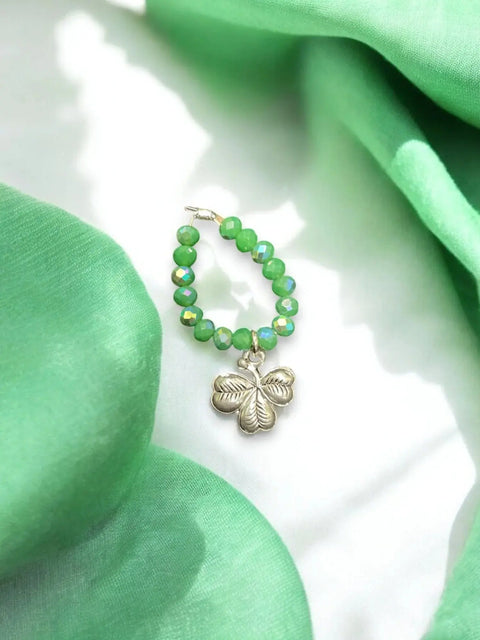 Handmade Beaded Stretch Ring with Star Charm – Adjustable Gemstone Jewelry | Made in USA by Michelle Marie Boutique Michelle Marie Boutique  Ring