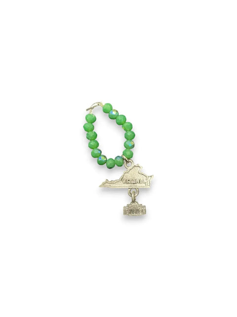 Handmade Beaded Stretch Ring with Star Charm – Adjustable Gemstone Jewelry | Made in USA by Michelle Marie Boutique Michelle Marie Boutique  Ring