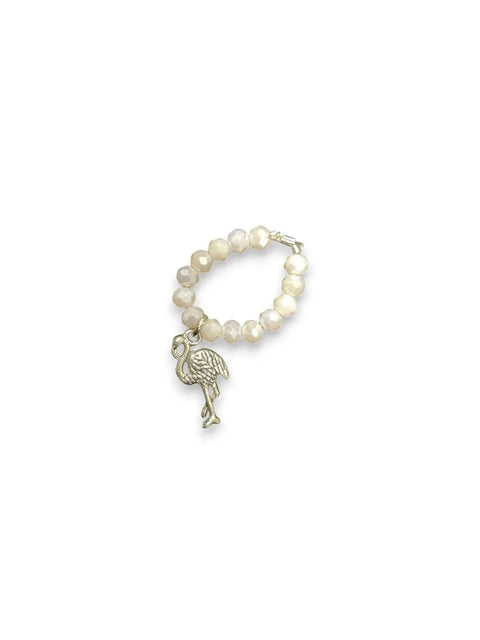 Handmade Beaded Stretch Ring with Star Charm – Adjustable Gemstone Jewelry | Made in USA by Michelle Marie Boutique Michelle Marie Boutique  Ring