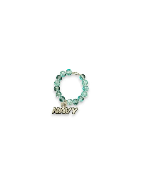 Handmade Beaded Stretch Ring with Star Charm – Adjustable Gemstone Jewelry | Made in USA by Michelle Marie Boutique Michelle Marie Boutique  Ring