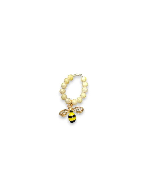 Handmade Beaded Stretch Ring with Star Charm – Adjustable Gemstone Jewelry | Made in USA by Michelle Marie Boutique Michelle Marie Boutique  Ring