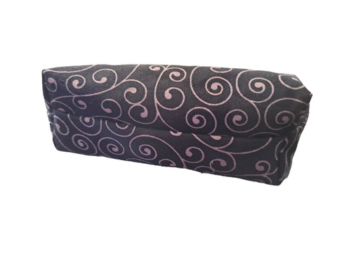 Handmade Black Cotton Makeup Bag With Silver Swirl Pattern – Small, Medium, Large Cosmetic Pouch | Made in USA Frances Farm & Craft  Cosmetic bags
