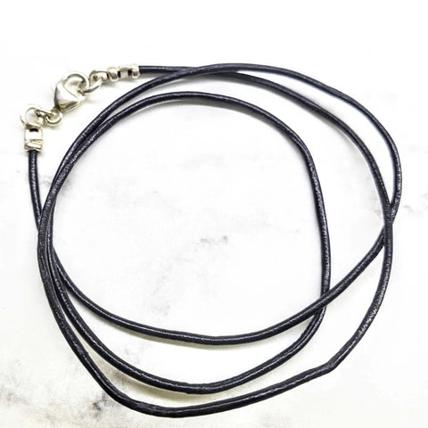 Handmade Black Leather Cord Necklaces – Adjustable Length – Made in USA Alexa Martha Designs  Leather Necklace