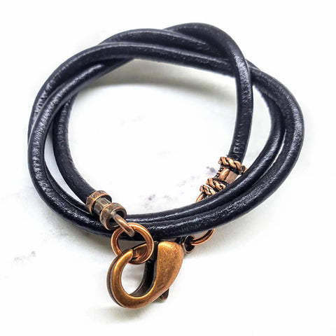 Handmade Black Leather Cord Necklaces – Adjustable Length – Made in USA Alexa Martha Designs  Leather Necklace