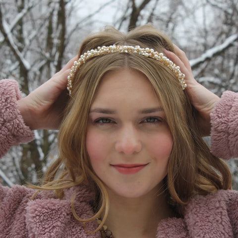 Handmade Bridal Headband With Genuine Swarovski Crystals – Gift Boxed Sparkling Wedding Hair Accessory | Made in USA Michelle Marie Boutique  Tiara
