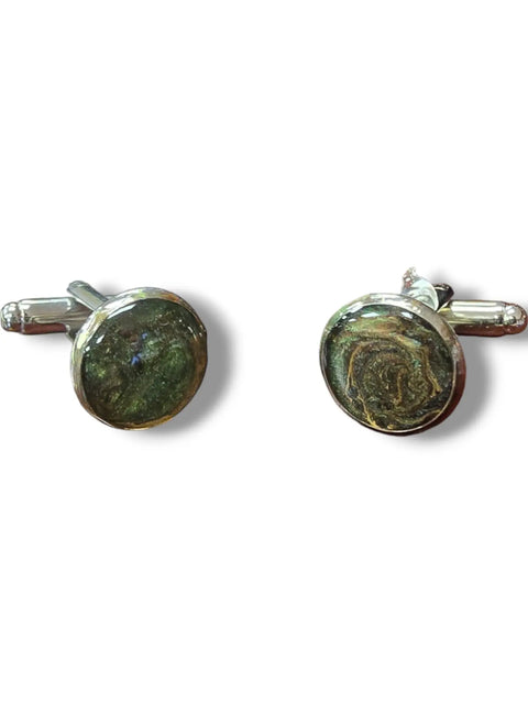 Handmade Camo Resin Men's Cufflinks – Durable Outdoor Style Accessories | Made in USA – Michelle Marie Boutique Michelle Marie Boutique  Cuff links