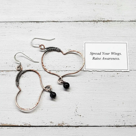 Handmade Copper Butterfly Wing Earrings – Child Abuse Survivor Jewelry | Made in USA Alexa Martha Designs  Earrings