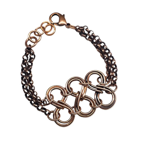 Handmade Copper Eternity Chain Bracelet – Alexa Martha | Made in USA Alexa Martha Designs  Bracelet
