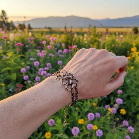Handmade Copper Eternity Chain Bracelet – Alexa Martha | Made in USA Alexa Martha Designs  Bracelet