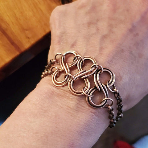Handmade Copper Eternity Chain Bracelet – Alexa Martha | Made in USA Alexa Martha Designs  Bracelet