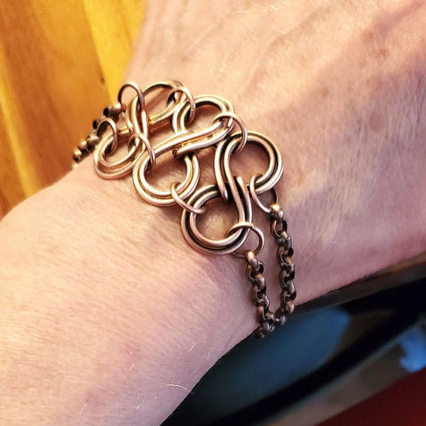 Handmade Copper Eternity Chain Bracelet – Alexa Martha | Made in USA Alexa Martha Designs  Bracelet