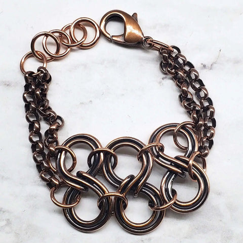 Handmade Copper Eternity Chain Bracelet – Alexa Martha | Made in USA Alexa Martha Designs  Bracelet