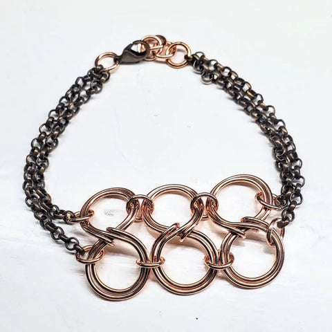 Handmade Copper Eternity Chain Bracelet – Alexa Martha | Made in USA Alexa Martha Designs  Bracelet