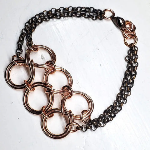 Handmade Copper Eternity Chain Bracelet – Alexa Martha | Made in USA Alexa Martha Designs  Bracelet