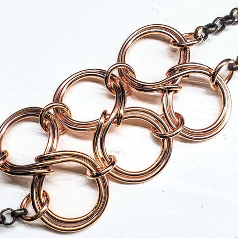 Handmade Copper Eternity Chain Bracelet – Alexa Martha | Made in USA Alexa Martha Designs  Bracelet