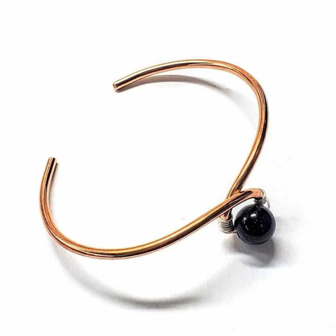 Handmade Copper Teardrop Bangle Bracelet – Child Abuse Awareness Ribbon | Made in USA Alexa Martha Designs  Bracelet/Bangle