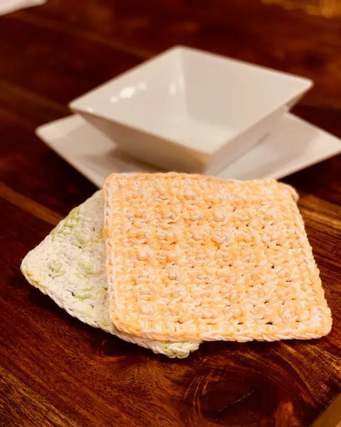 Handmade Cotton Dish or Wash Cloth Suede Kloth