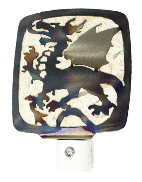 Handmade Dragon Silhouette Night Light – Light Sensitive Decorative Lamp | Made in USA Knights Home Decor  item