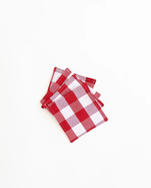 Handmade Fabric Coaster Set 4.5 Inch Squares – Amish Crafted Home Essentials | Made in USA Millstream Home  Kitchen + Dining