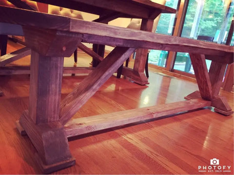 Handmade Farmhouse Dining Table – Custom Stained White Pine Wood | Made in USA by Limitless Woodworking Limitless Woodworking  item