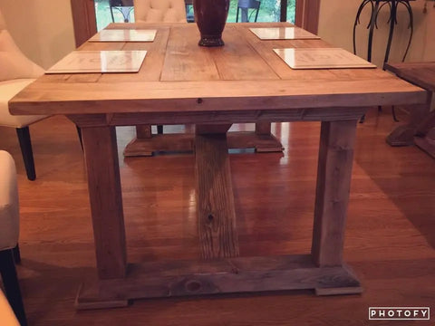 Handmade Farmhouse Dining Table – Custom Stained White Pine Wood | Made in USA by Limitless Woodworking Limitless Woodworking  item