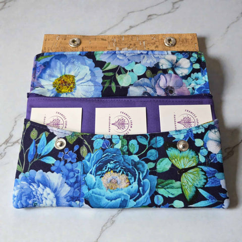Handmade Floral Cotton Cork Wallet for Women – Small 4x4.5 Inch & Regular 4.5x7.5 Inch | Sustainable Craft – Made in USA Frances Farm & Craft  Wallet