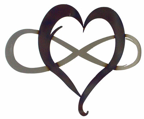 Handmade Infinity Heart Metal Wall Art – Unique Custom Wall Decor | Made in USA – Veteran Owned Craftsmanship Knights Home Decor  item