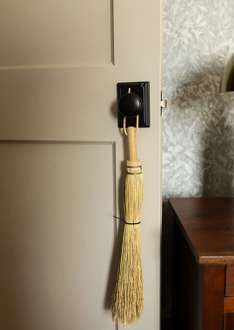 Handmade Natural Corn Fiber Fireplace Broom – Solid Wood Handle | Amish Craft | Made in USA Millstream Home  Homegoods