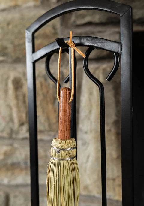 Handmade Natural Corn Fiber Fireplace Broom – Solid Wood Handle | Amish Craft | Made in USA Millstream Home  Homegoods