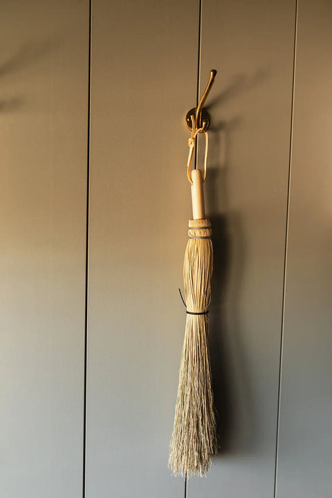 Handmade Natural Corn Fiber Fireplace Broom – Solid Wood Handle | Amish Craft | Made in USA Millstream Home  Homegoods
