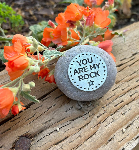 Handmade Ornamental You Are My Rock Stone – 3-4 Inch Inspirational Paperweight – Whitney Howard Designs | Made in USA Whitney Howard Designs  Rock Garden