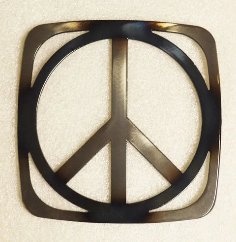 Handmade Peace Sign Trivet – Heat Resistant Kitchen Accessory | Made in USA – Veteran Owned Knights Home Decor  item