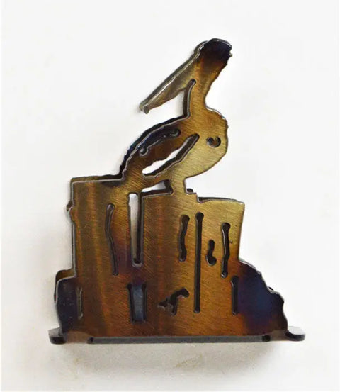Handmade Pelican Metal Napkin Holder – Coastal Kitchen Decor | Veteran-Owned USA Made Knights Home Decor  item